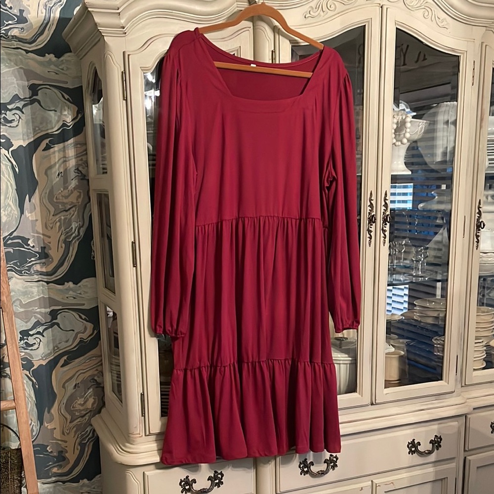 NEW Tiered Shirt Dress 2X